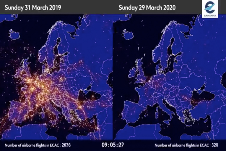 Eurocontrol, 2019-2020 hava trafiğini paylaştı