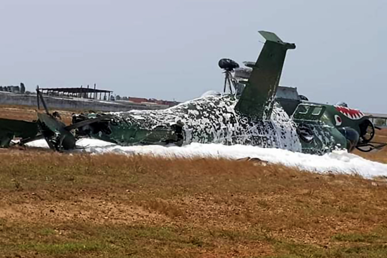 Fildişi’nde Mi-24 kalkışta kaza geçirdi