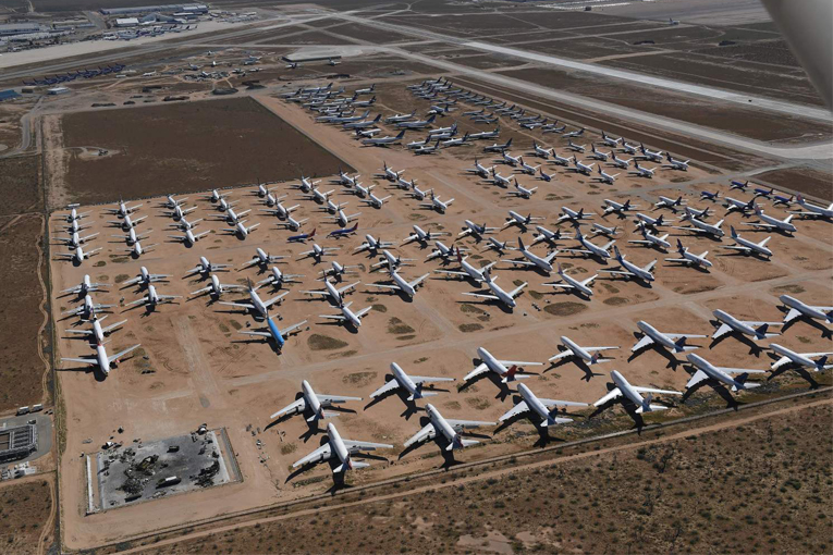 Kaliforniya’daki Victorville Havalimanı böyle görüntülendi