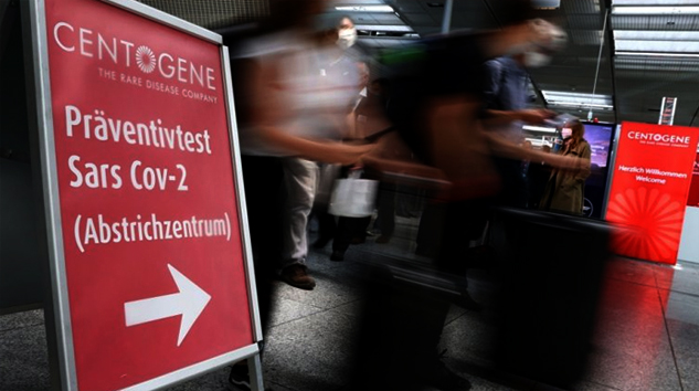 Frankfurt Havalimanı’nda koronavirüs test merkezi açıldı