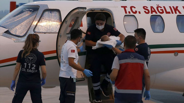 Kalp rahatsızlığı olan bebek ambulans uçakla Ankara’ya getirildi