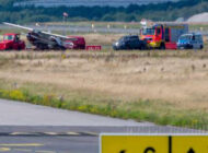 Hamburg Havalimanı’nda Cessna kaza yaptı pist kapandı