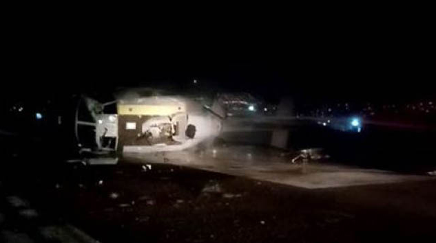 Honduras’ta UH-1H inişte kaza yaptı