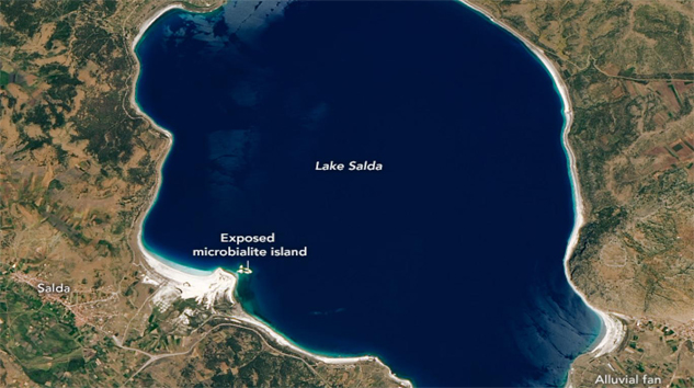 NASA, Salda Gölü’nün fotoğrafını paylaştı