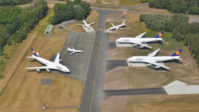 Lufthansa’nın filosundan çıkardığı 6 adet B747’si Hollanda’da bekliyor