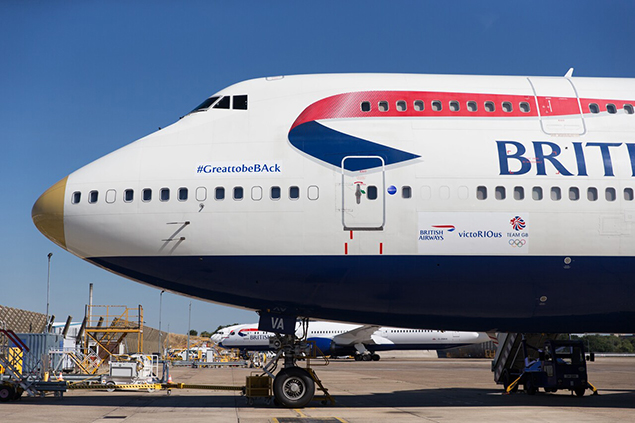 BA’nin B747-400’ü film seti oluyor