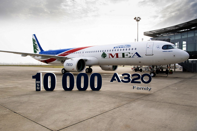 Airbus, 10.000 seri numaralı uçağını MEA’ya teslim etti