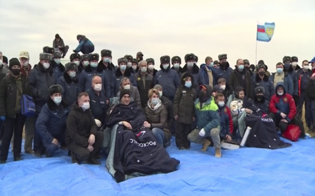 Rus SoyuzMS-16 kapsülü Kazakistan’a indi