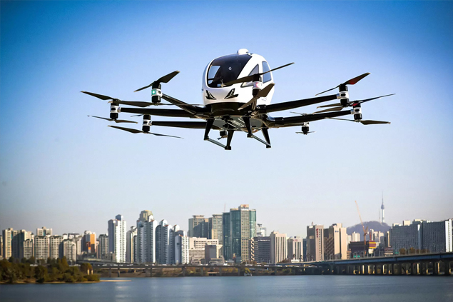 Seul’de “Drone Taksi” trafikte insansız ilk uçuşunu yaptı