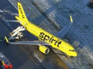Spirit Havayolları uçağı taksi yaparken pistten çıktı
