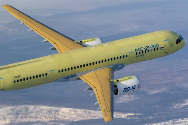 MC-21-310 Rus üretimi PD-14 motoruyla ilk uçuşunu gerçekleştirdi