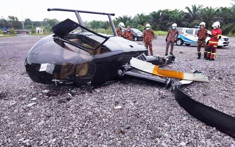 Malezya’da R66 helikopter eğitim uçunda düştü
