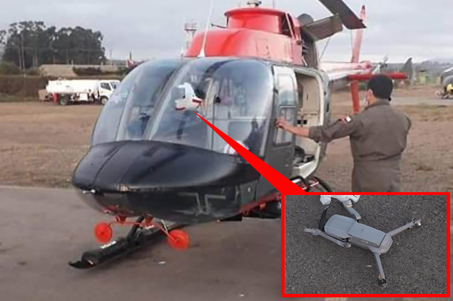 Şili Donanma Kuvvetleri’nin helikopterine drone çarptı