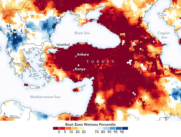 NASA, Türkiye’yi kuraklık konusunda uyardı