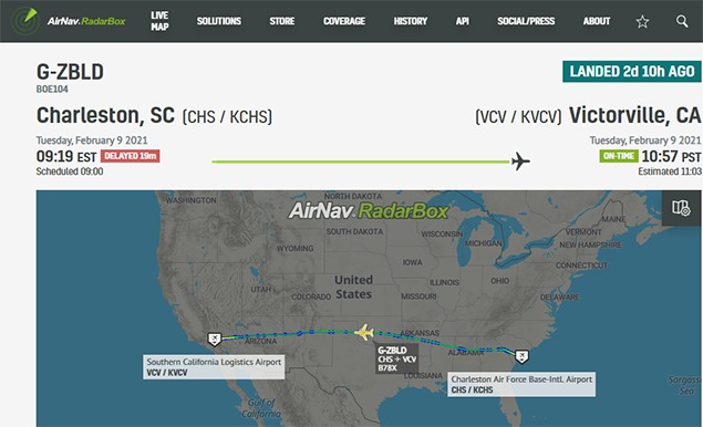 British Airways B787-10 uçağını Victorville Havalimanı’na gönderdi