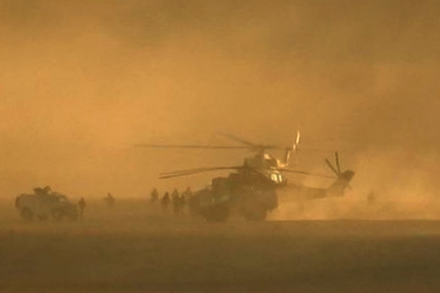 Suriye Haseke’de Rus Mi-35 helikopteri acil indi