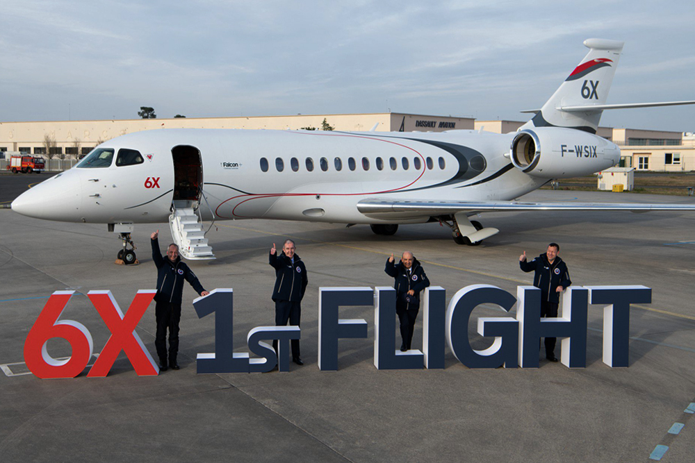 Falcon 6X jet ilk uçuşunu başarıyla tamamladı
