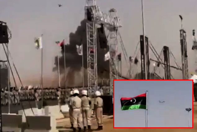Libyada askeri törende Mig-21 düştü