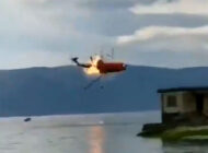 Yangın söndürme helikopteri havada infilak etti