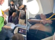Uçakta bağıran yolcu etkisiz hale getirildi