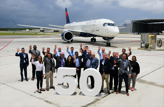 Delta Havayolları 50. A220 uçağını teslim aldı