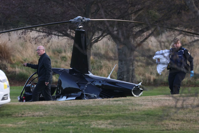 Gelin ve damadı taşıyan helikopter düştü; 4 kişi ağır yaralandı