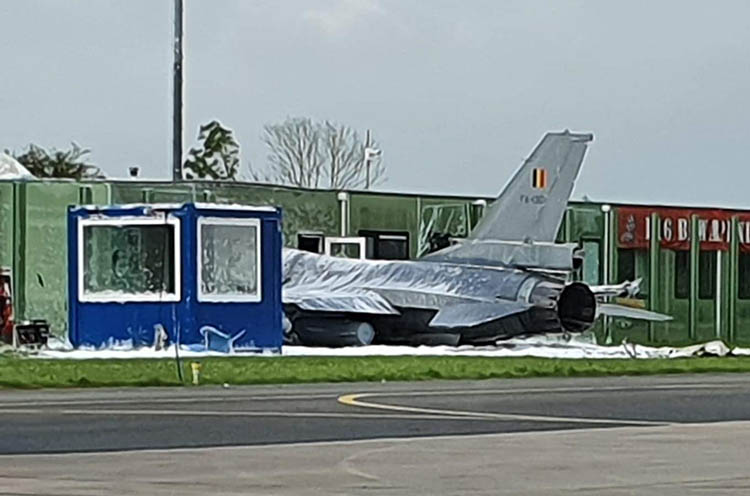 Belçika Hava Üssü’nde F-16 kazası