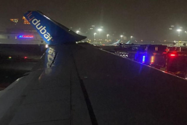Dubai’de Flydubai ve Gulf Air uçakları takside çarpıştı