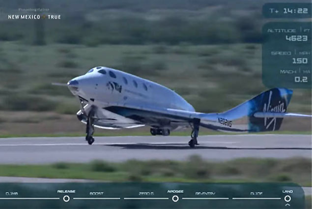 Virgin Galactic uzay turizmi uçuşunu 69 dakikada tamamladı