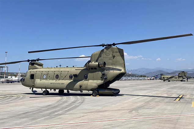 ABD’nin iki CH-47 Chinook’u Dalaman’a indi