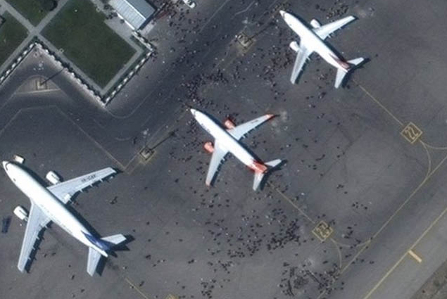 Kabil Havalimanı’nın uzay görüntüleri