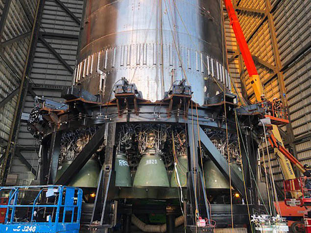 Starship uzay aracına 29 rapor motoru takıldı