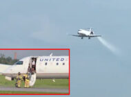 United Express CRJ uçağı acil indi
