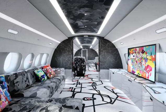Airbus ekibinden sanat galerisi gibi kabin tasarımı