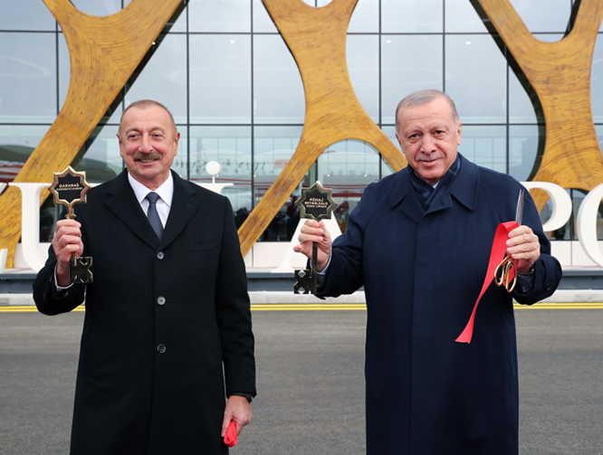 Fuzuli Uluslararası Havalimanı’nı Erdoğan ve Aliyev açtı