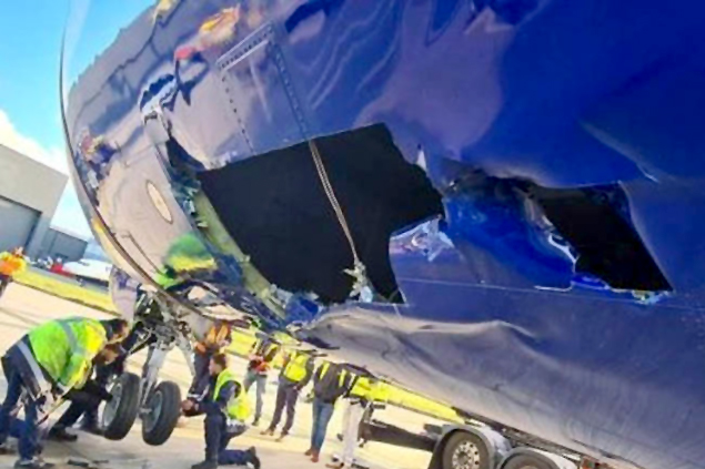 Ryanair’in B737-800’ü apronda bu hale geldi