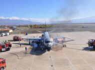 Erzincan Yıldırım Akbulut Havalimanı’nda yangın tatbikatı yapıldı