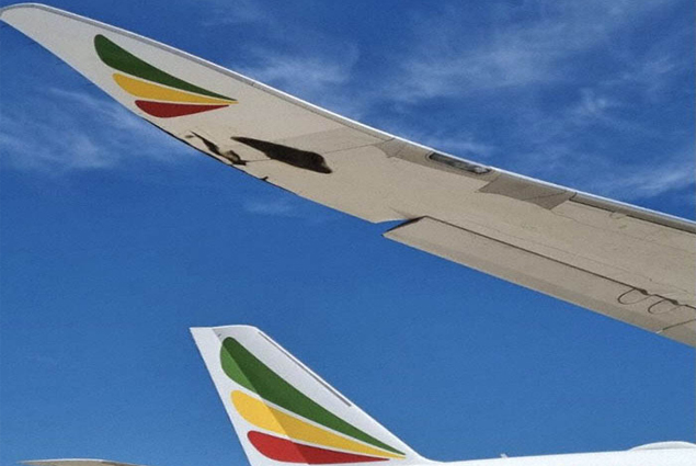 Ethiopian Airlines’ın A350-900 uçağı inişte hasara uğradı