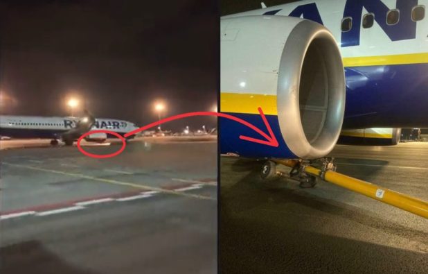Ryanair’in uçağını takside büyük tehlike atlattı