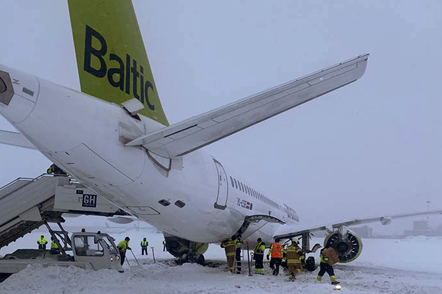 Air Baltic, Riga’da pistten çıktı
