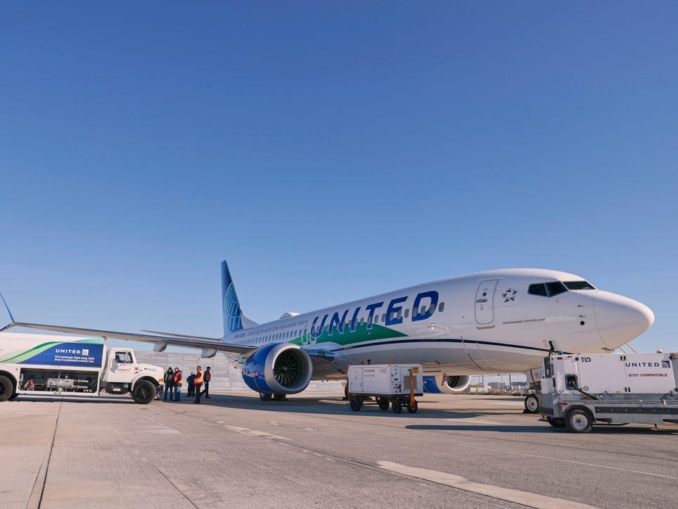 United Airlines uçağı ilk kez SAF ile uçtu