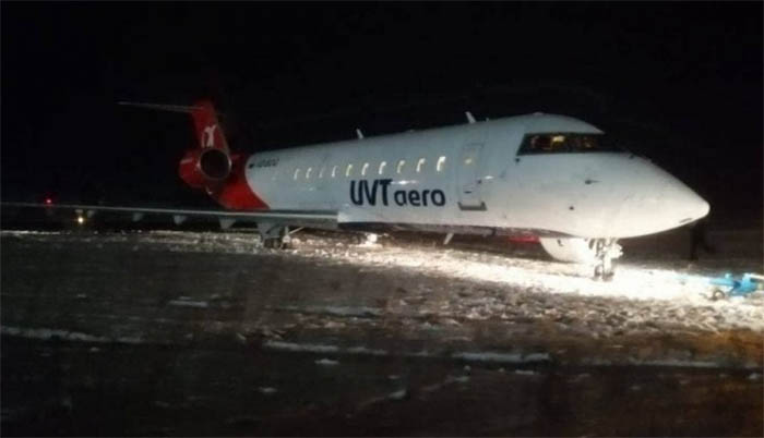 Rus UVT Aero Havayolu’nun uçağı pistten çıktı