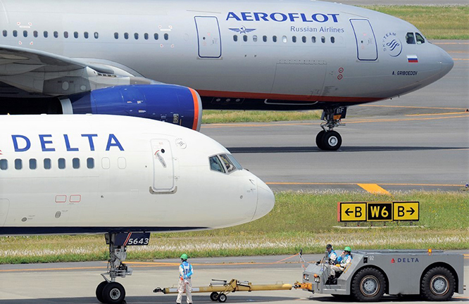 Delta, Aeroflot ile olan kod paylaşımını iptal etti