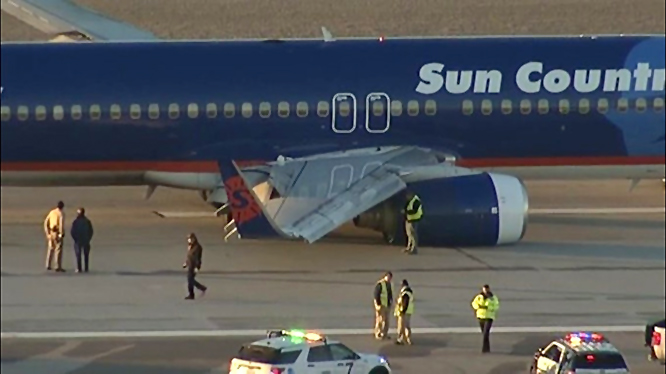 Sun Country’nin B737’si inişte tehlike atlattı