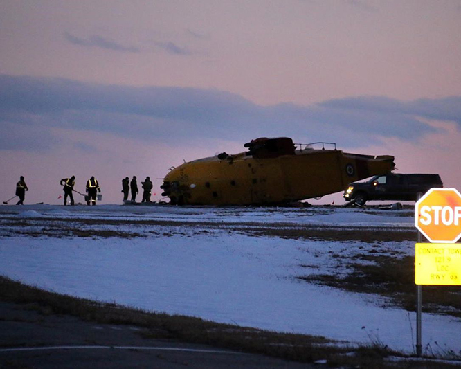 Kanada Hava Kuvvetleri’nin CH-149 inişte kaza yaptı