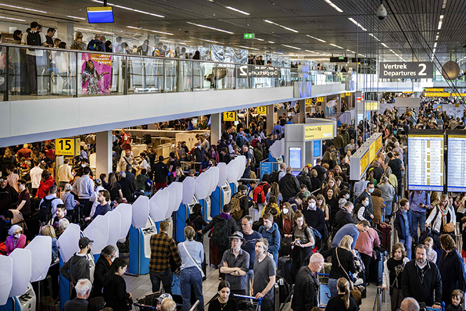 Schiphol Havalimanı Şubat ayında 4,7 milyon yolcu ağırladı