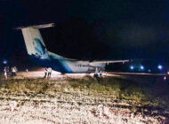 Dash-8 adaya inişte pistten çıktı