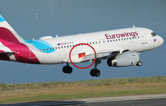 Eurowings uçağının gövdesinden parça koptu
