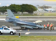 Tayvan Hava Kuvvetleri’nin F-16’sı burun üstü indi