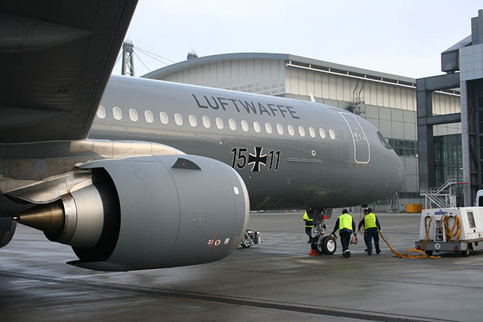 Alman Hava Kuvvetleri’nin ikinci A321LR uçağı görüntülendi